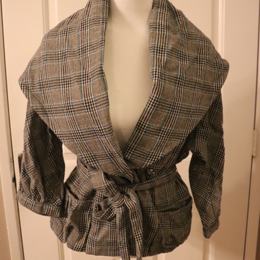 Marc Jacobs | plaid wool blend shawl jacket - Picture 8 of 8